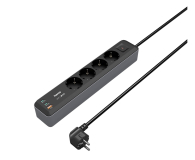 Hama Listwa zasilająca 4GN schuko, 1,4M, 2xUSB C/A, PD 65W - 1416381 - zdjęcie 3